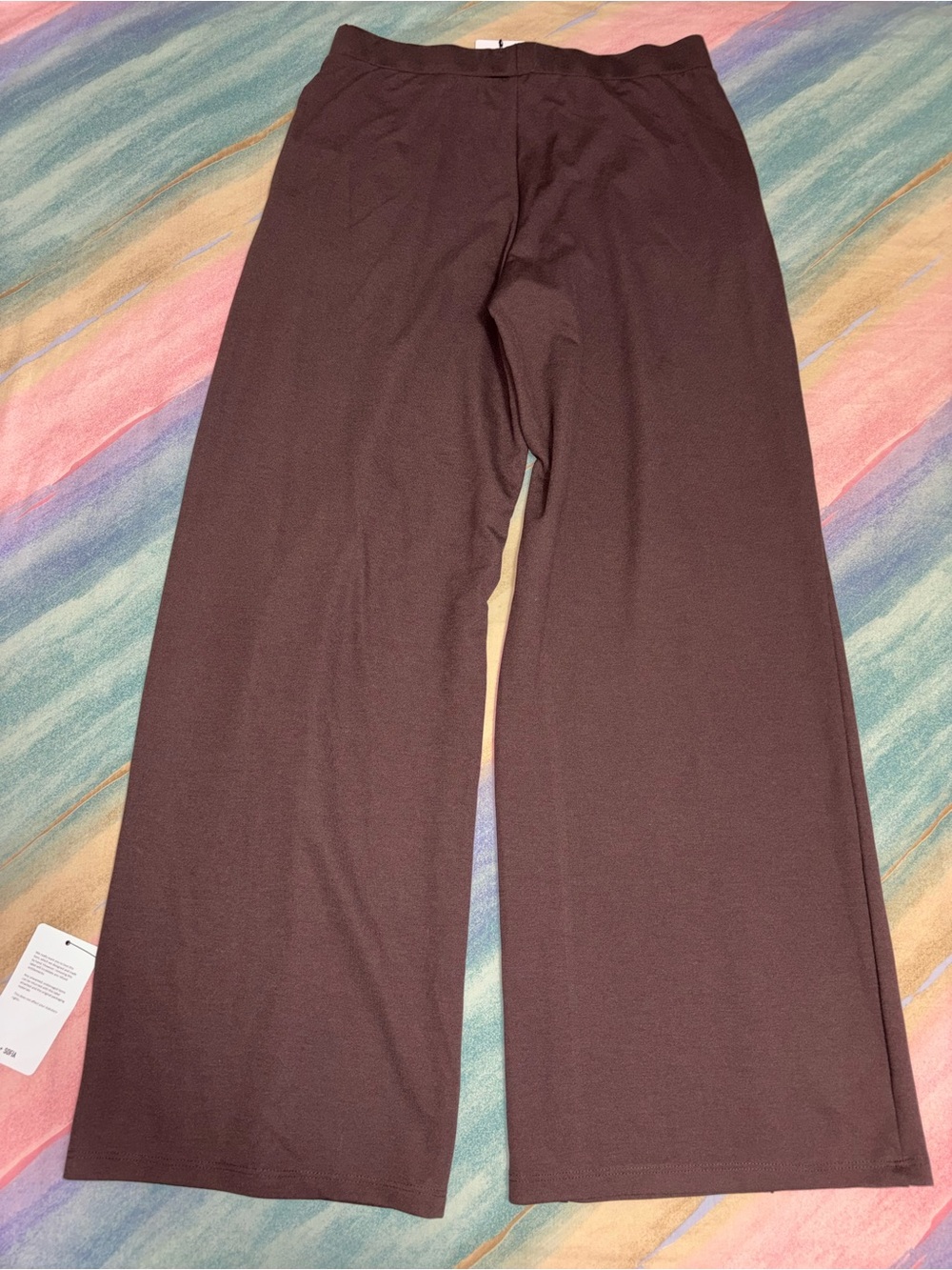 NWT Saint + Sofia Keller Wide Leg Pant brown size 10 Tall - Picture 6 of 9